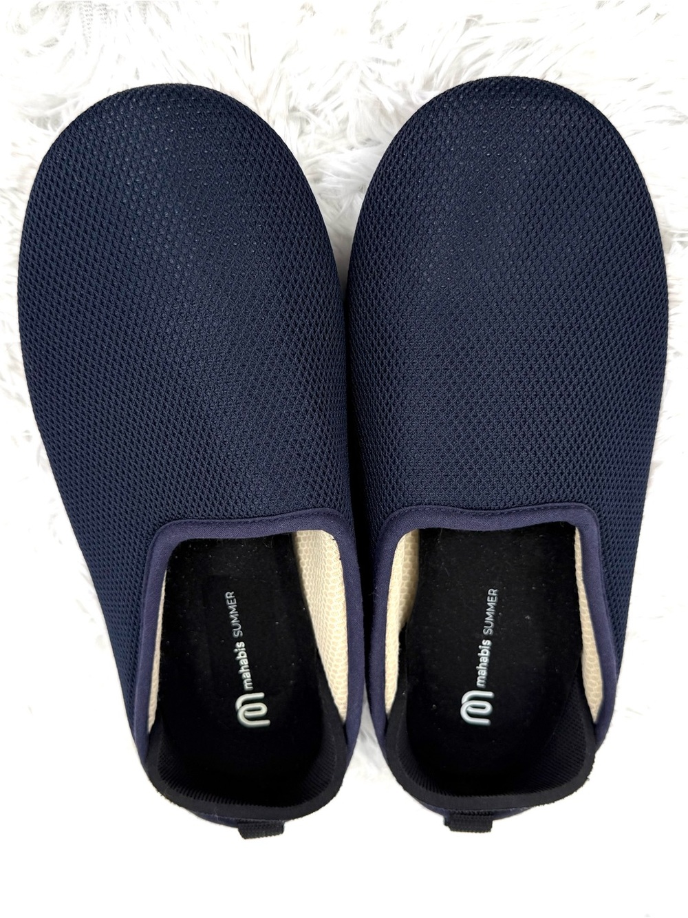 Mahabis Women's Summer Slippers Slip-On Loafers in Navy